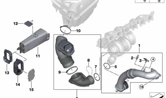 Clip à ressort pour BMW F20N, F21N, F22, F23, F30N, F31N, F34N, F32, F33, F36 (OEM 13718637818). BMW d'origine