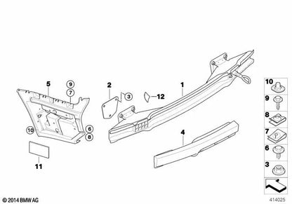 Portador de parachoques trasero OEM 51127900766 para BMW Serie 3 E92, E92 LCI, E93, E93 LCI. Original BMW.