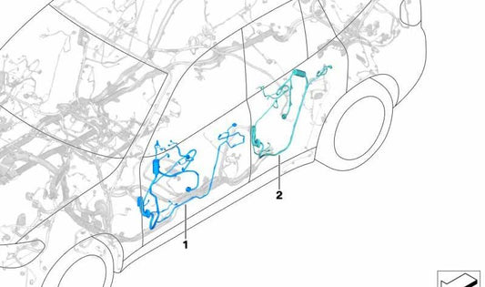 Câblage côté conducteur OEM 61128792331 pour BMW G01, F97, F98. BMW d'origine.