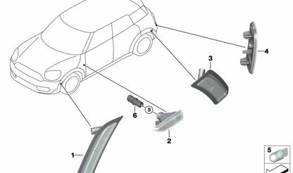 Portalámpara OEM 63138382104 para MINI R50, R53, R56 LCI, Clubman R55, Cabrio R52, Countryman R60, Paceman R61... y más. Original MINI.
