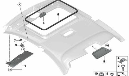 Tapa embellecedora luz de freno OEM 51448059024 para BMW F22, F87. Original BMW.