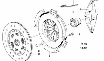 Juego de piezas de embrague para BMW E36, E34 (OEM 21211223240). Original BMW