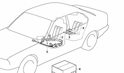 Elemento calefactor respaldo para BMW E34, E32 (OEM 64118391235). Original BMW