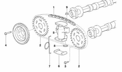 OEM -Saugfeder 11311742176 für BMW E39, E38, E31, E53, E52. Original BMW.