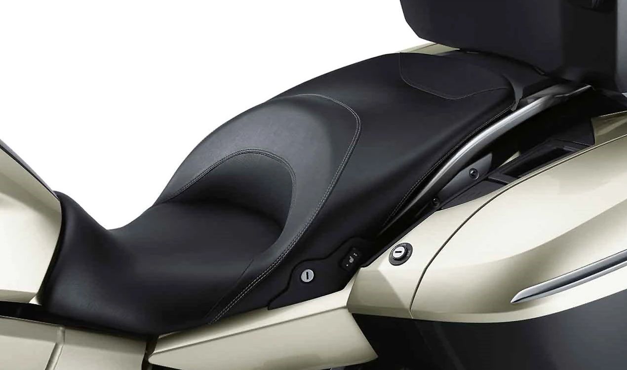 Sede basso di un pezzo OEM 52537729321 per motociclette BMW K 1600 GT, K 1600 GTL. BMW MOTORAD originale.