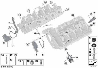 ISA -Schraube für BMW F10, G30, F06, F12, G11, G12, F91, G15, F85, G05, F86, G06, G07, G09 (OEM 11127603406). Original BMW