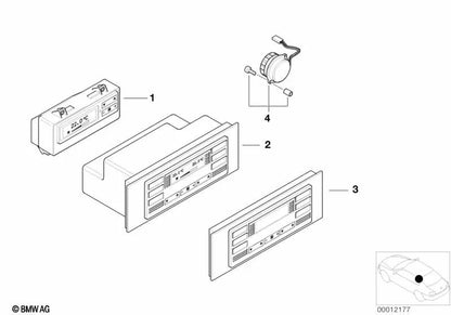Panel de Control de Climatización Automática para BMW E38 (OEM 64118380502). Original BMW.