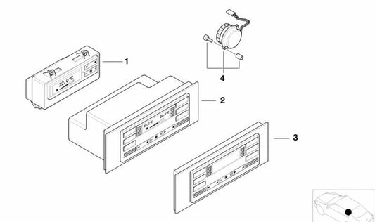 Controllo del condizionamento dell'aria del pannello frontale per BMW E38 (OEM 64118375810). BMW originale.