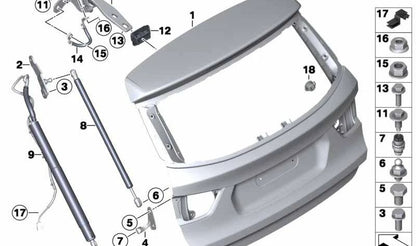Mecanismo izquierdo de apertura eléctrica OEM 51247232003 para BMW X3 F25. Original BMW.