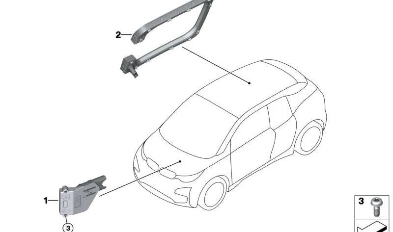 Indicador de estado de carga OEM 63217336864 para BMW i3 (I01, I01N). Original BMW.