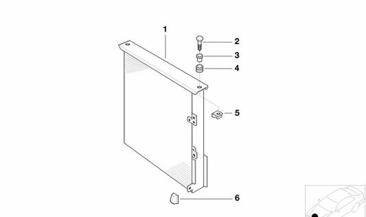 Condenseur de climatisation OEM 64538391416 pour BMW E36, Z3. BMW d'origine.