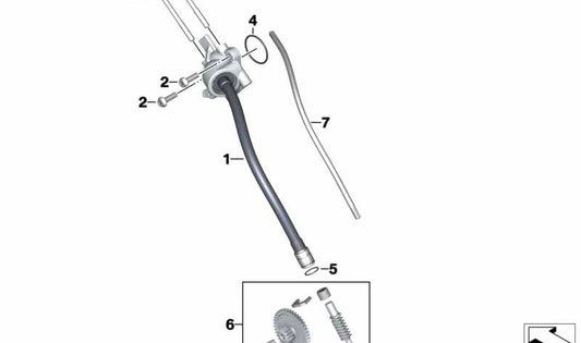 OEM 23007924012 Schneckenantriebssatz für BMW K1600 GT, K1600 GTL, K1600 Bagger Motorräder. Original BMW Motorrad.