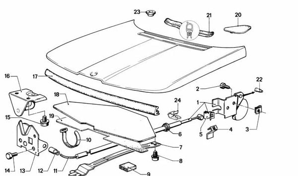 Aislante acústico OEM 51481819853 para BMW E12. Original BMW.