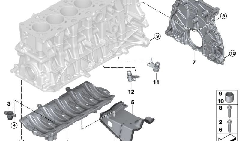 Tapa cadena distribución OEM 11148687455 para BMW G42, G87, G20, G21, G28, G80, G81, G22, G23, G26, G82, G83, G30, G31, G60, G61, G68, G32, G11, G12, G14, G15, G16, G01, G08, F97, G45, G48, G02, F98, G05, G18, G06, G07, G29. Original BMW.