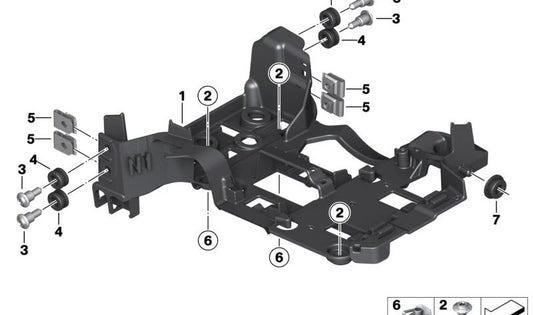 Tapa soporte de la batería OEM 61217923947 para motos BMW R18, R18 Classic, R18 Roctane, R18 B, R18 Transcontinental. Original BMW Motorrad.