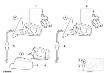 Actuador izquierdo para BMW E46, E65, E66, E83, E83N, E52 (OEM 67138362421). Original BMW