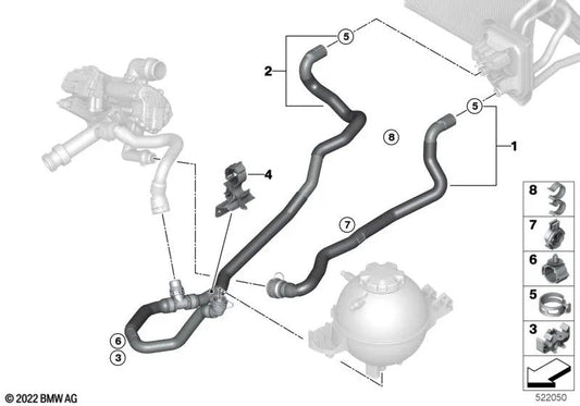 Clip double pour la série BMW 5 G30, G31, G38; 6 séries G32; 7 G11 Series, G12; Série 8 G14, G15, G16; X3 F97, G01, G08; X4 F98, G02; X5 G05, G18; X6 G06; X7 G07 (OEM 64219326894). BMW d'origine.