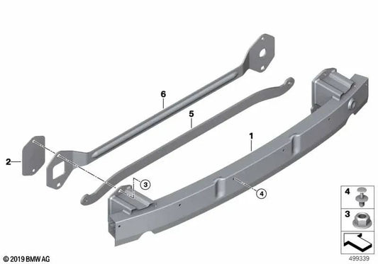 Porta-choque traseiro OEM 51127377217 para BMW Série 7 G11, G12, G11 LCI, G12 LCI. BMW genuíno.