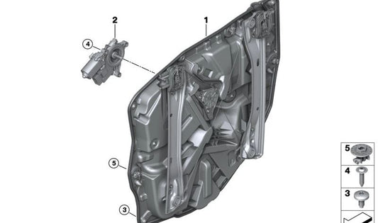 OEM closing closure 51337955257 for BMW G20, G21, G28, G80, G81, G61, G68, G01, G08, F97, G02, F98, G05, F95, G06, F96, G07, G09. Original BMW.