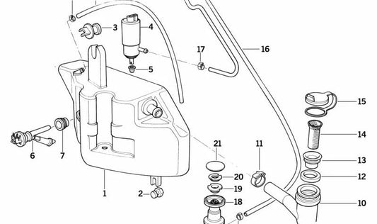 OEMPARABRISAS Windshield Liquid Deposit 61688359075 for BMW E34. Original BMW.