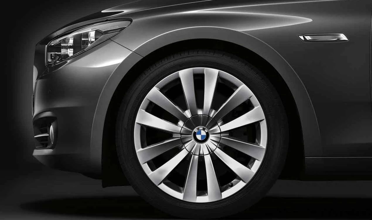 Llantas de aleación doble radio 253 OEM 36116777780 para BMW F07, F01, F02, F04. Trasera 20", diseño deportivo en plata. Original BMW.