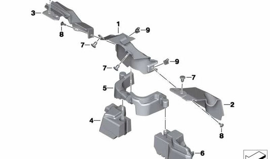 Protección térmica izquierda de espuma OEM 46638394579 para motos BMW R1200R, R1250R, R1200RS, R1250RS. Original BMW Motorrad.