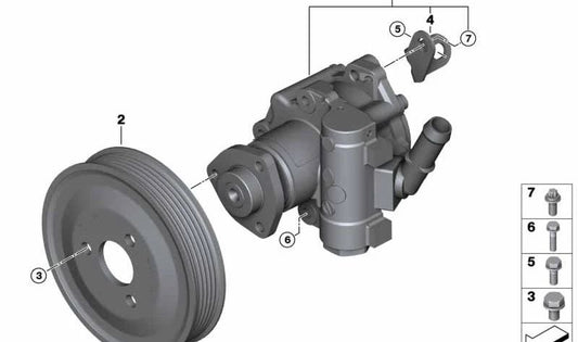 Bomba de dirección asistida OEM 32416780459 para BMW E81, E82, E87, E88, E90, E91, E92, E93, E84. Original BMW.