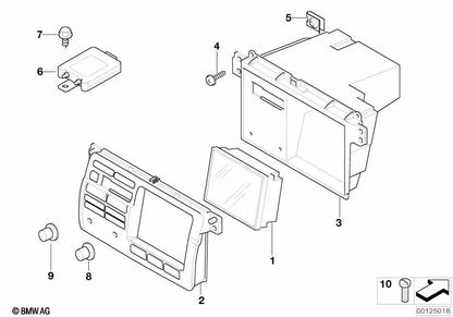 Drehknopf Bordmonitor Menú para BMW Serie 3 E46 (OEM 65528384681). Original BMW