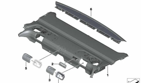 Rohabdeckung in Alcántara OEM 51467421517 für BMW 7er (G11, G12). Original BMW.