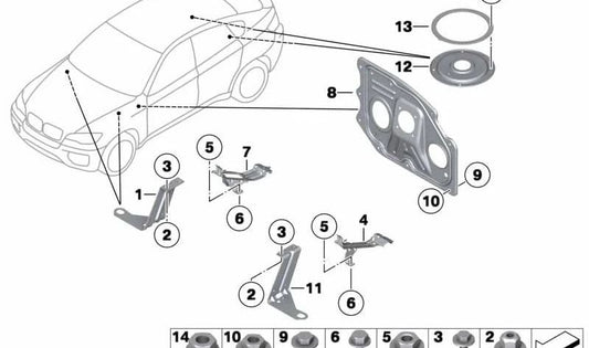 Unterstützung des Gaspedalmoduls für BMW X5 E70, F15, F85 Serie X6 E71, F16 (OEM 41127137686). Original BMW
