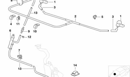 Windshield Windshield Nozzles OEM 6166836444 for BMW E38. Original BMW.