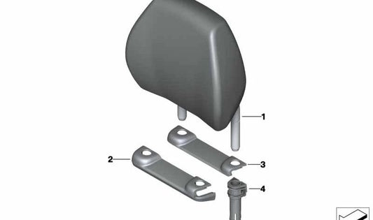 Die Abdeckung für die Headrest OEM 52207343707 für BMW F23. Original BMW.