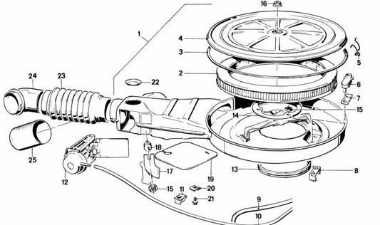 OEM Air Hose/Pipe 13731284979 for BMW E30, E28. Genuine BMW