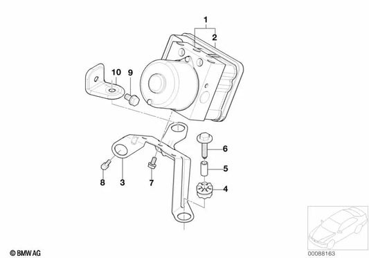 Séparateur de distance pour BMW E46 (OEM 34506756769). BMW d'origine.