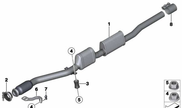 Soporte de escape trasero OEM 18309803034 para MINI Countryman R60, Paceman R61… y más. Original MINI.