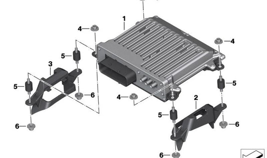 Supporto unità audio OEM 65121540373 per BMW Motorrad R 1250 RT (K52) 2020-2023. BMW MOTORAD originale.