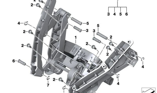 Perno de unión OEM 46637701542 para BMW Motorrad K 1200 GT, K 1300 GT, K 1600 GT, GTL, GTL Exclusive y Bagger. Pieza original BMW Motorrad.