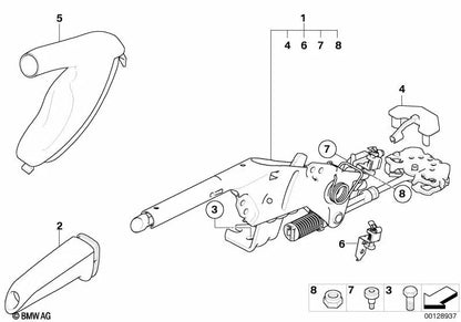 Palanca del freno de mano para BMW E60, E60N, E61N (OEM 34406773958). Original BMW