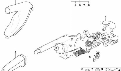 Levier de frein à main pour la série BMW 5 E60, E61, E61n Series 6 E63, E64 (OEM 34406775490). BMW d'origine