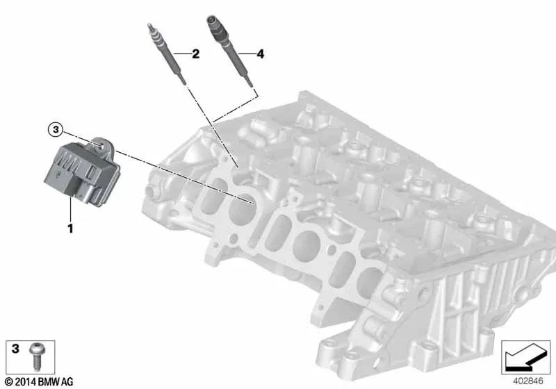 Unité de contrôle de l'inclandescence pour la série BMW 1 F20N, F21N Series 2 F45 F45N, F46, F46N, X1 F48, Mini F54, F55, F56, F57, F60 (OEM 12217822097). BMW d'origine