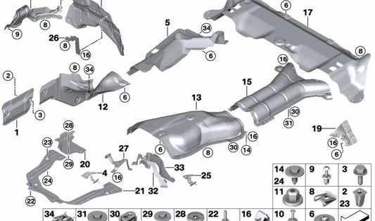 Soporte OEM 51487188286 para BMW X5 (E70, E70N, F15, F85) y X6 (E71, F16, F86). Pieza original BMW.