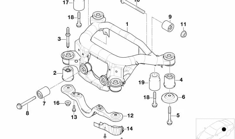 Assorbitore di vibrazioni OEM 33316754031 per BMW E46 330CD, 330D (tutti i modelli compatibili). BMW originale.