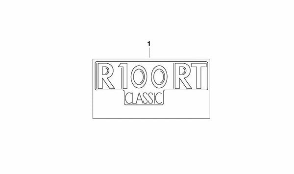 Pegatina decorativa OEM 51142324846 para BMW R 100 RT Classic. Original BMW.