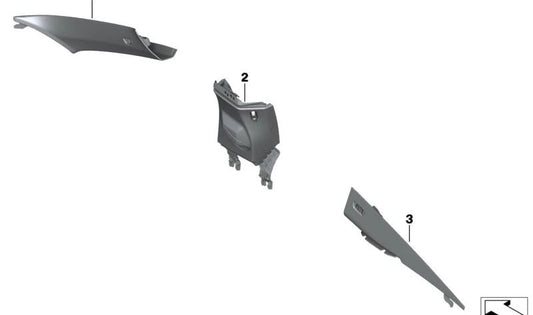 Revestimiento Pilar A Izquierdo en Alcántara OEM 51437995461 para BMW F92, G15. Original BMW.
