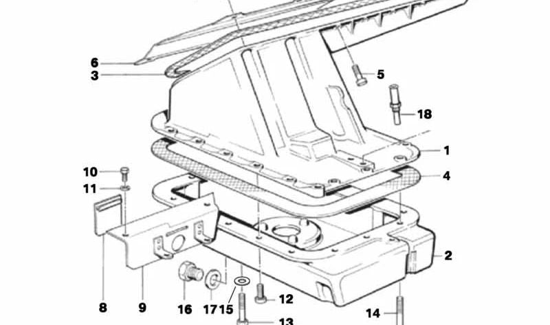 Sumpfwanne pour BMW F07, F10, F11, F06, F12, F13, F01N, F02N (OEM 11131311391). BMW d'origine