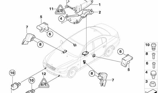 Tampa de proteção ao conector 40 pinos OEM 61136939878 para BMW E60, E61, E63, E85, E86. Compatível com versões diesel. BMW original.