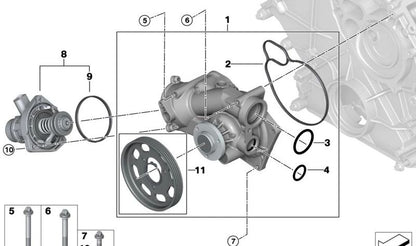 Junta tórica OEM 11517572792 (37,0x4,0mm) para BMW F07, F10, F11, F90, G30, G31, G90, G99, F06, F12, F13, F01, F02, F04, G11, G12, G70, F91, F92, F93, G14, G15, G16, E70, F15, G05, F85, F95, E71, E72, F16, G06, F86, F96, G07, G09. Original BMW.