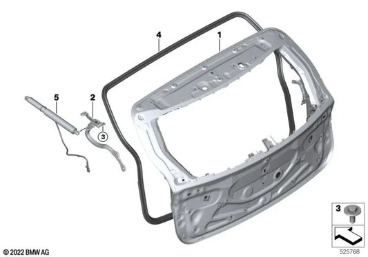 Couper à la porte arrière droite pour BMW G09 (OEM 41629625818). BMW d'origine.