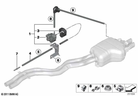Válvula de mudança elétrica com suporte para BMW Z4 E89 (OEM 18307613666). BMW original