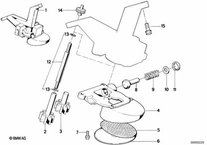 Tapa de bomba de aceite OEM 11411273084 para BMW E21, E30, E28, E34. Original BMW.